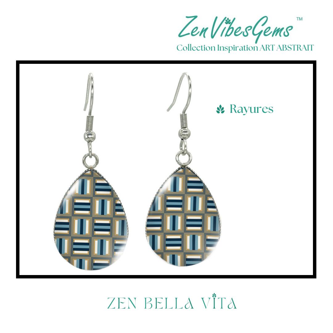ZenVibesGems™ | Boucles d'oreilles | Collection Inspiration ART ABSTRAIT™