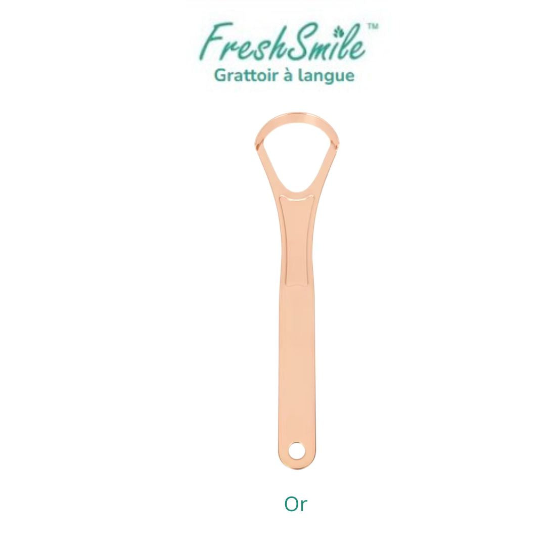 FreshSmile™ | Soins Quotidiens | Grattoir à langue | acier inoxydable