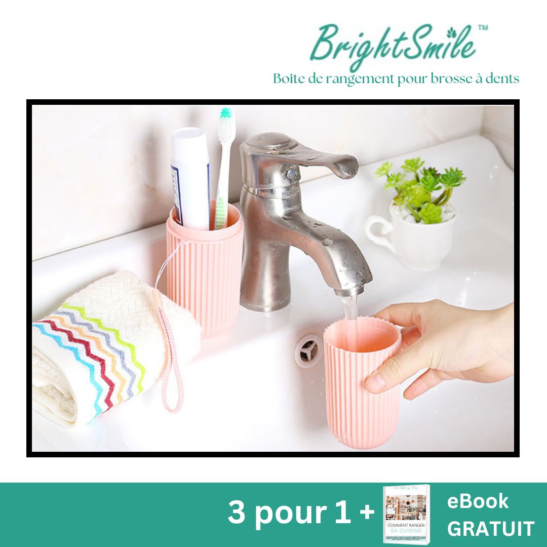 BrightSmile ™ | Soins Quotidiens | Boite de rangement pour brosse à dents | Multifonction (Voyage, Camping, Scolaire, Affaires, Maison)