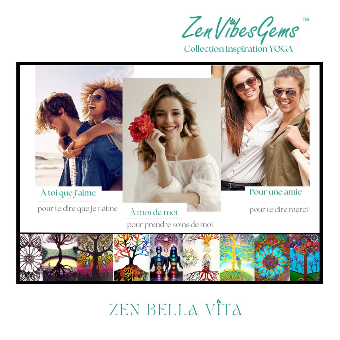 ZenVibesGems™ |  Boucles d'oreilles | Collection Inspiration YOGA™ | ARBRES DE VIE et MANDALAS