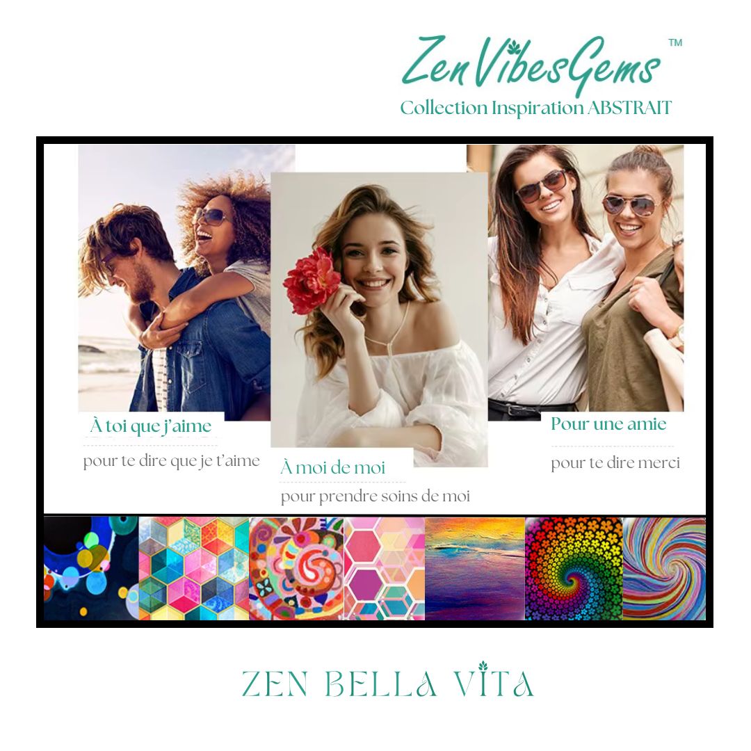 ZenVibesGems™ |  Boucles d'oreilles | Collection Inspiration ART ABSTRAIT™