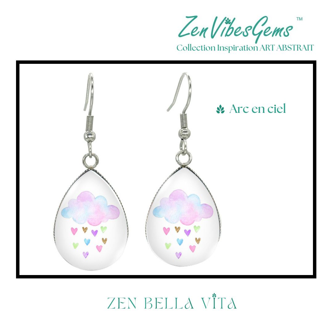 ZenVibesGems™ |  Boucles d'oreilles | Collection Inspiration ART ABSTRAIT™