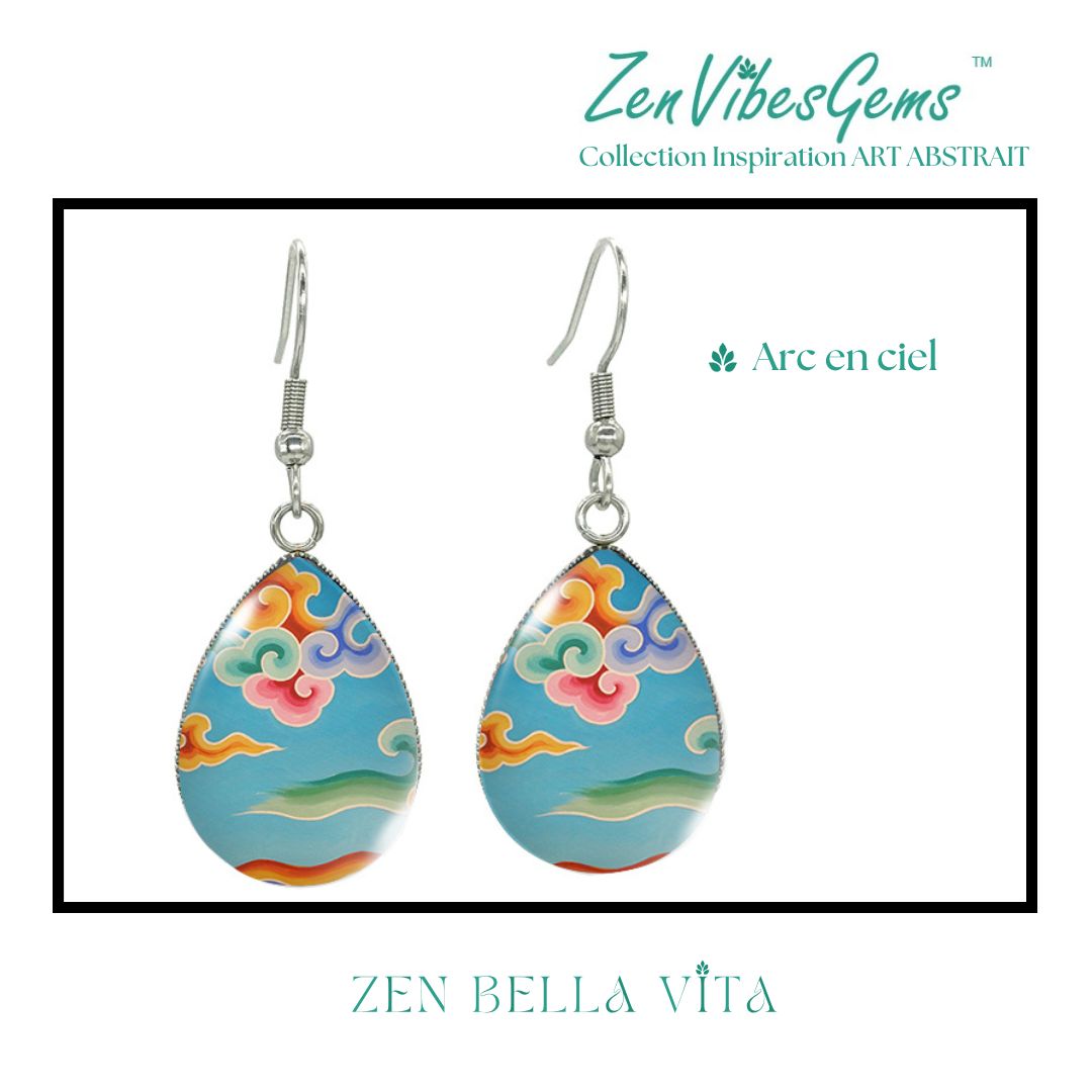 ZenVibesGems™ |  Boucles d'oreilles | Collection Inspiration ART ABSTRAIT™