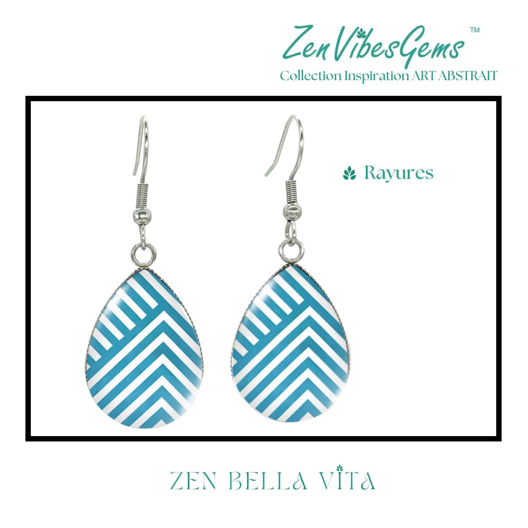 ZenVibesGems™ |  Boucles d'oreilles | Collection Inspiration ART ABSTRAIT™