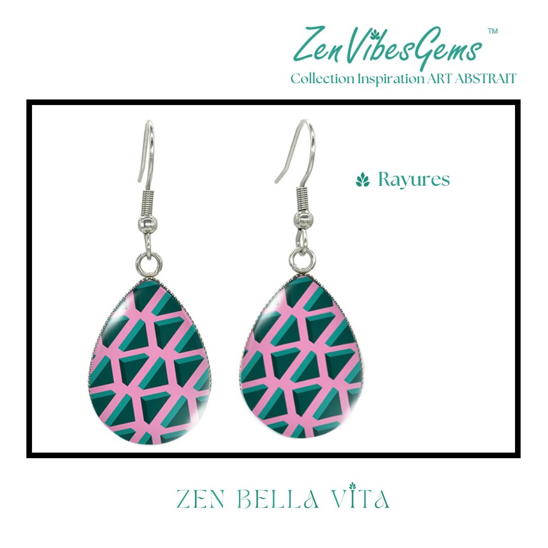 ZenVibesGems™ |  Boucles d'oreilles | Collection Inspiration ART ABSTRAIT™