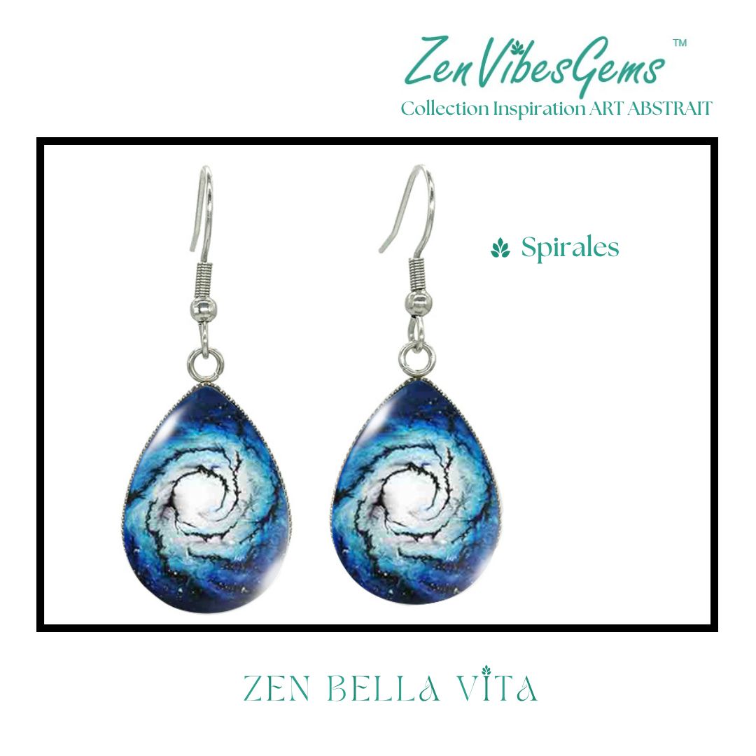 ZenVibesGems™ |  Boucles d'oreilles | Collection Inspiration ART ABSTRAIT™
