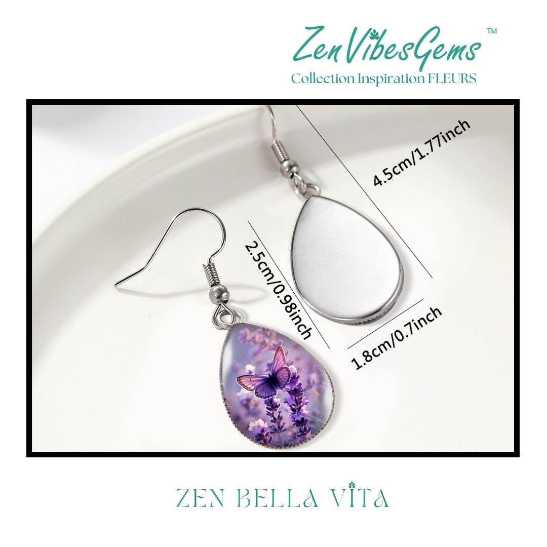 ZenVibesGems™ |  Boucles d'oreilles | Collection Inspiration FLEURS™ | MAGNOLIAS