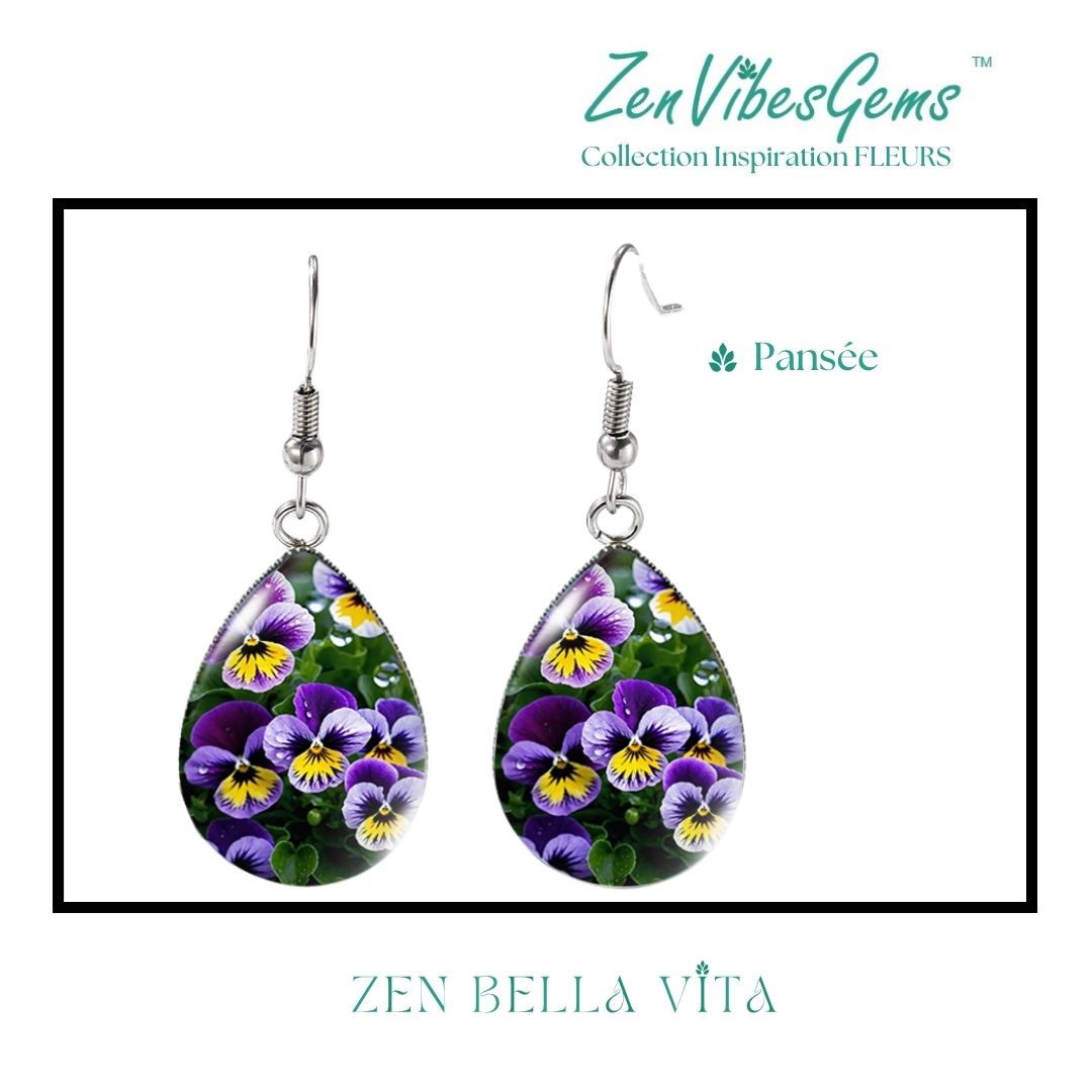 ZenVibesGems™ |  Boucles d'oreilles | Collection Inspiration FLEURS™ | MARGUERITES
