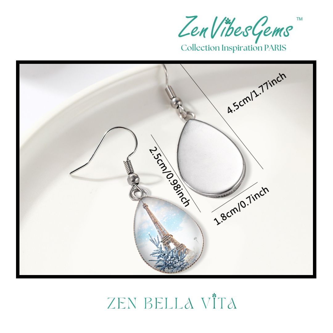 ZenVibesGems™ |  Boucles d'oreilles | Collection Inspiration PARIS™ | TOUR EIFFEL