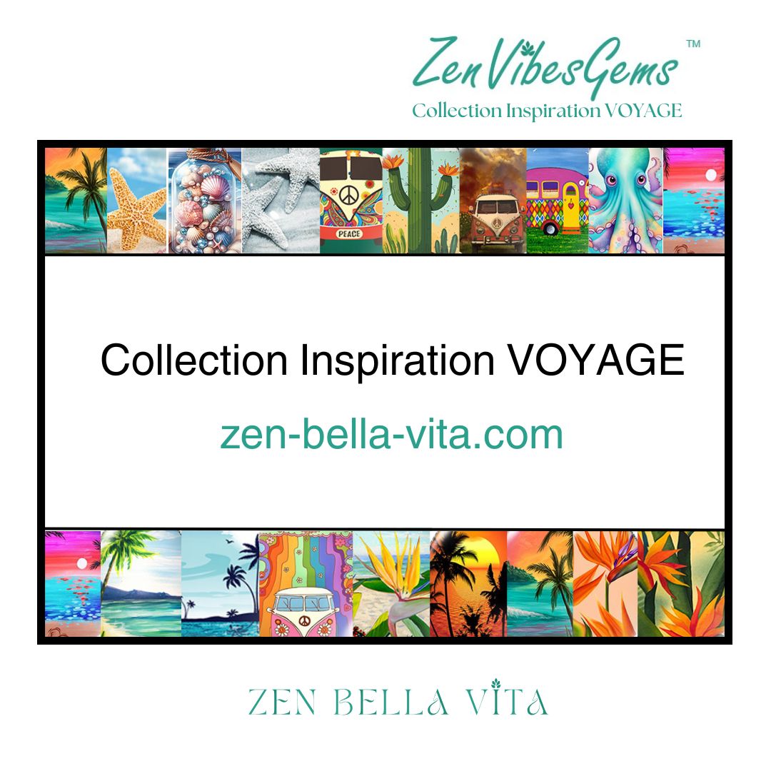 ZenVibesGems™ |  Boucles d'oreilles | Collection Inspiration VOYAGE™ | PLAGE, ÉTOILES DE MER, OISEAUX DU PARADIS, VAN