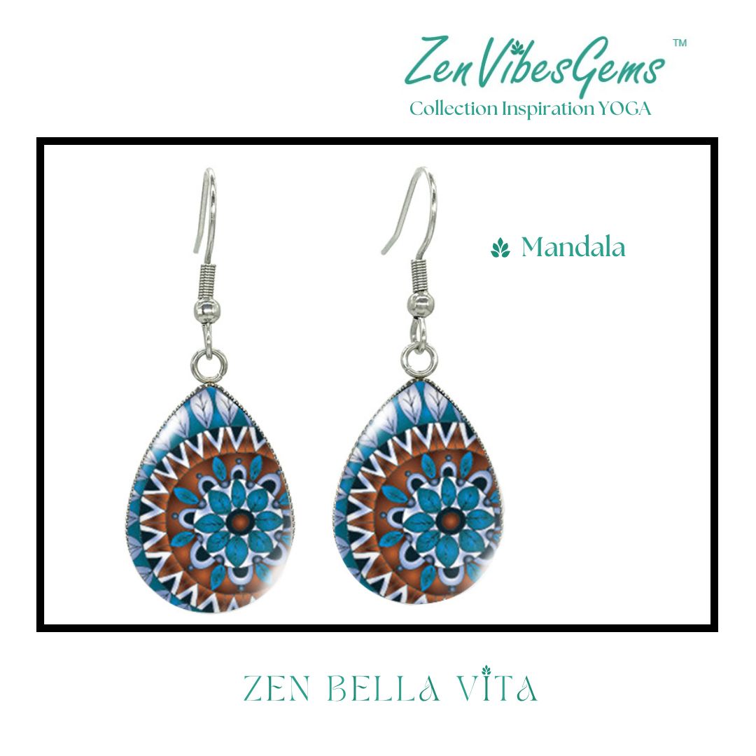 ZenVibesGems™ |  Boucles d'oreilles | Collection Inspiration YOGA™ | ARBRES DE VIE et MANDALAS