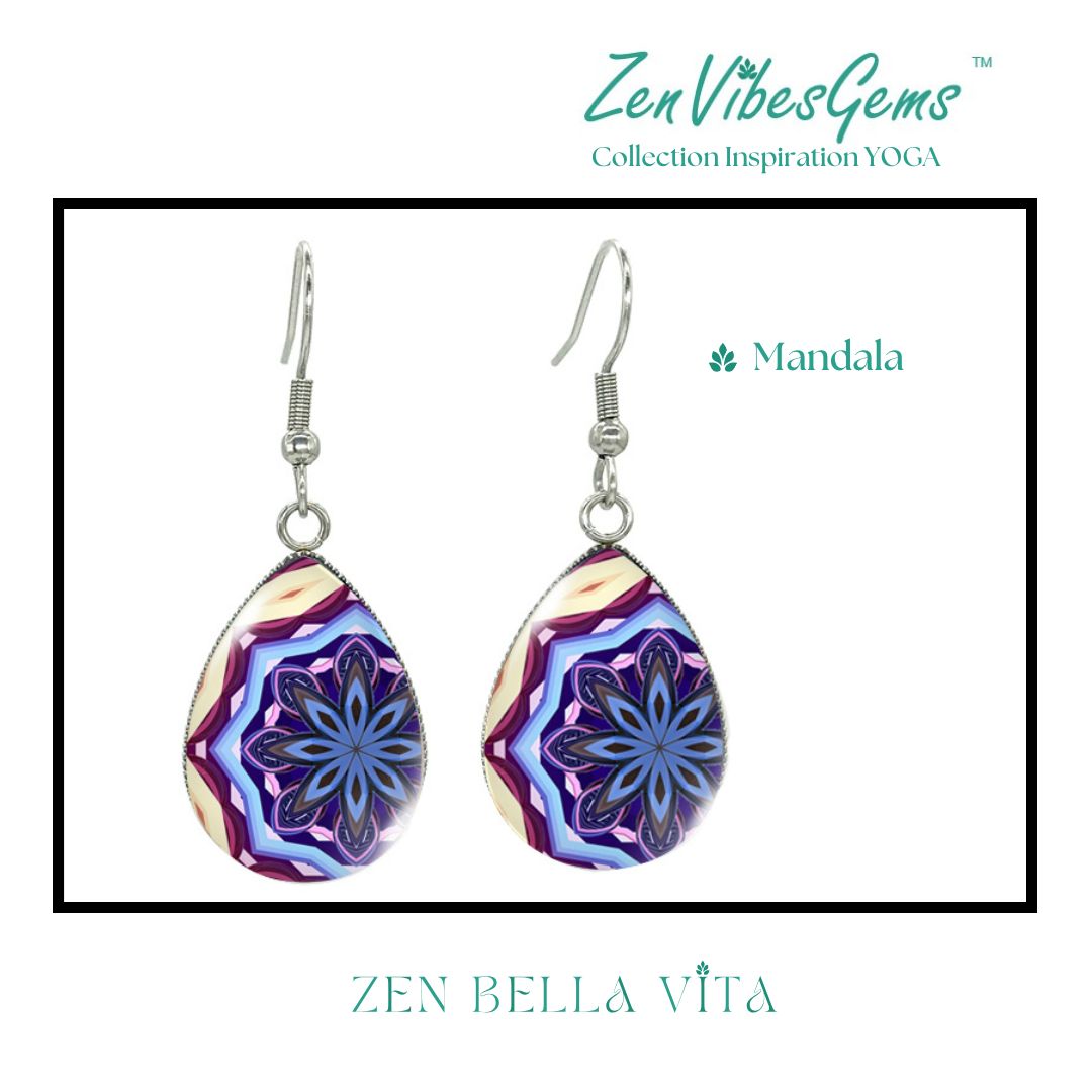 ZenVibesGems™ |  Boucles d'oreilles | Collection Inspiration YOGA™ | ARBRES DE VIE et MANDALAS