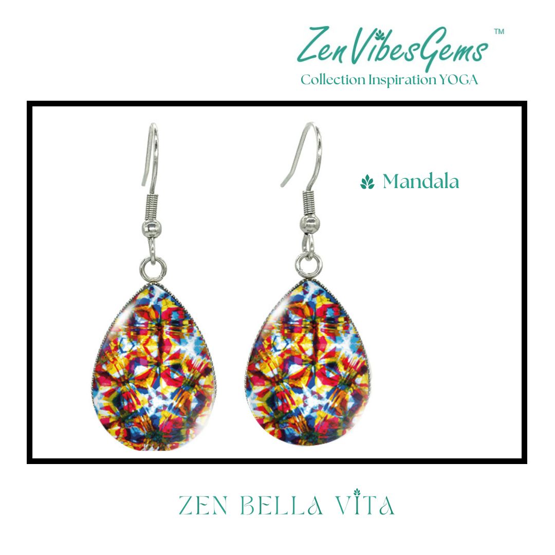 ZenVibesGems™ |  Boucles d'oreilles | Collection Inspiration YOGA™ | ARBRES DE VIE et MANDALAS