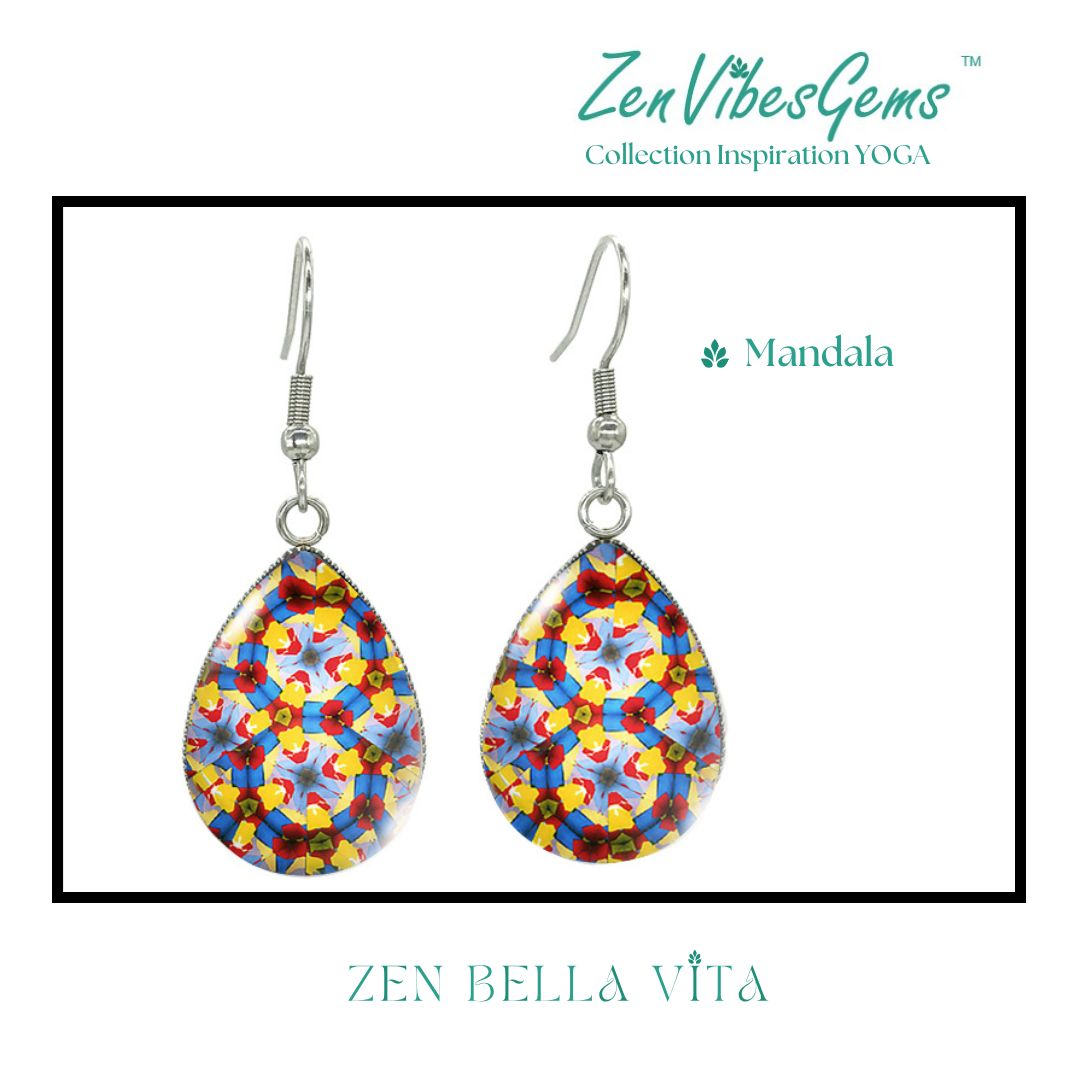 ZenVibesGems™ |  Boucles d'oreilles | Collection Inspiration YOGA™ | ARBRES DE VIE et MANDALAS