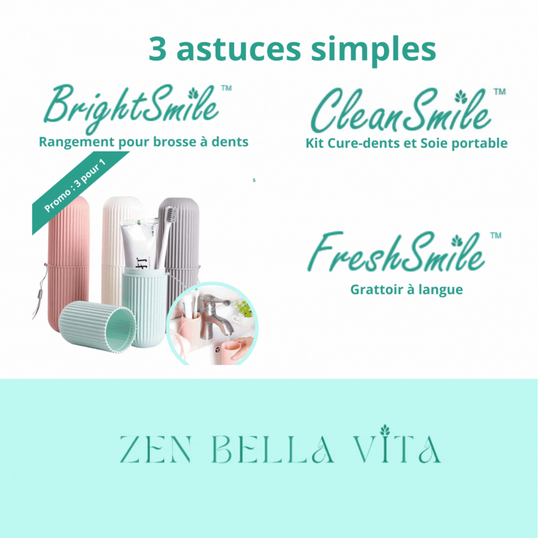 BrightSmile ™ | Soins Quotidiens | Boite de rangement pour brosse à dents | Multifonction (Voyage, Camping, Scolaire, Affaires, Maison)