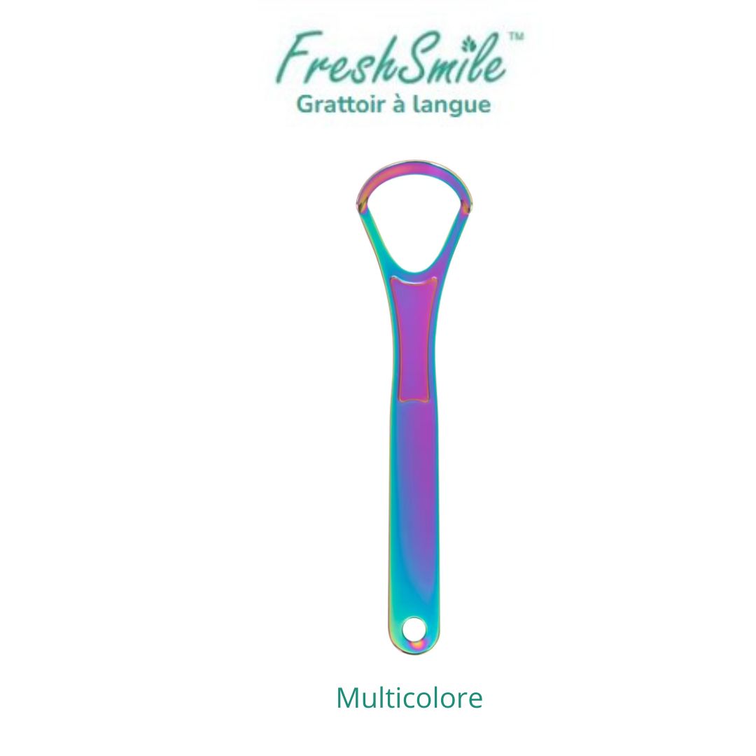 FreshSmile™ | Soins Quotidiens | Grattoir à langue | acier inoxydable