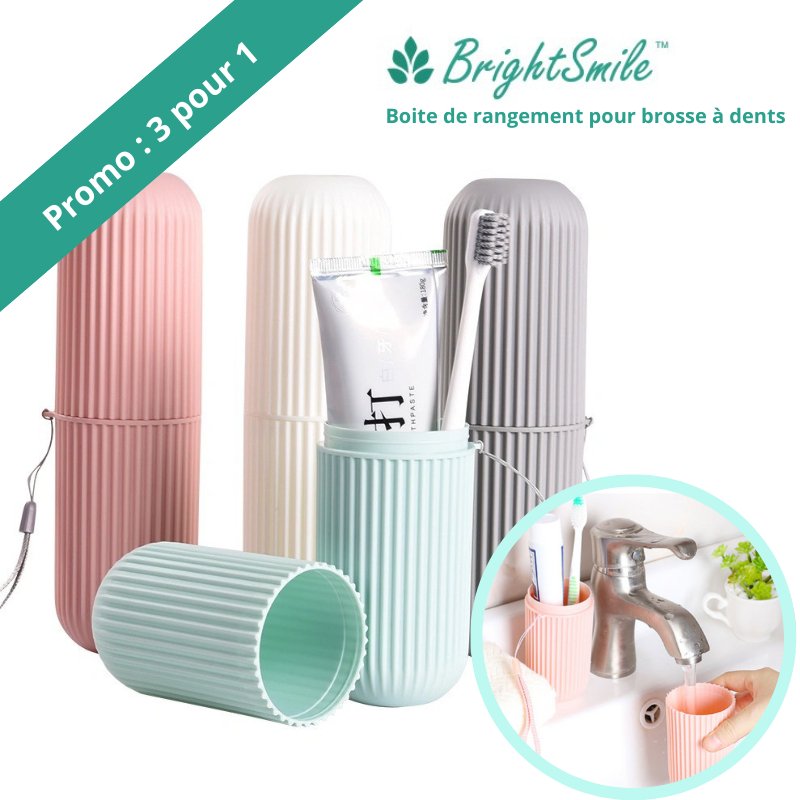 BrightSmile™ | Boite de rangement pour brosse à dents (Promo: lot de 3) | Multifonction (Voyage, Camping, Scolaire, Affaires, Maison) - Zen Bella Vita