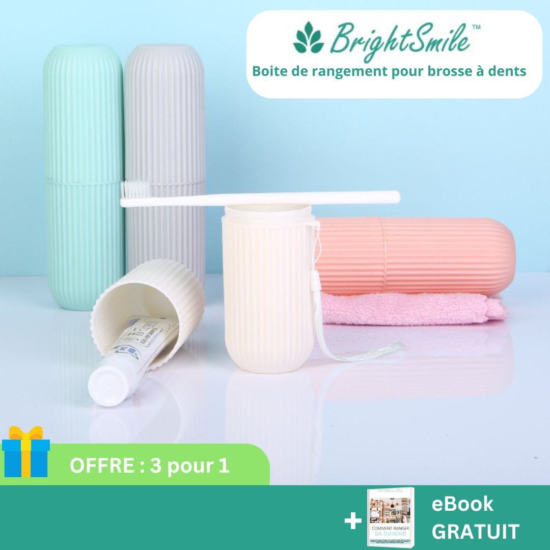 BrightSmile™ | Promo: 3 pour 1 | Boite de rangement pour brosse à dents | Multifonction (Voyage, Camping, Scolaire, Affaires, Maison) - Zen Bella Vita