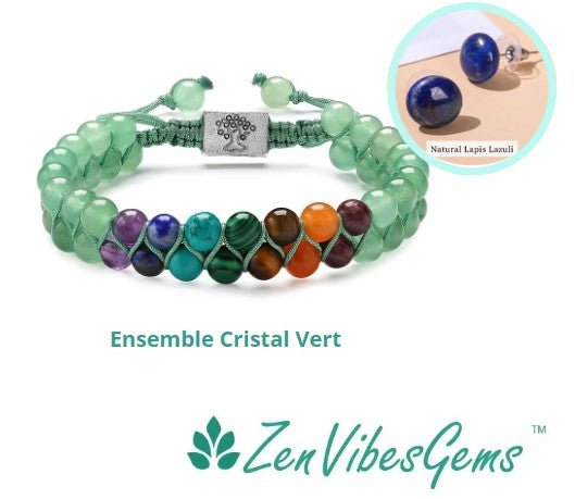 ZenVibesGems™ | Bracelet 7 couleurs Chakras en perles d'agate de cristal naturel - Zen Bella Vita