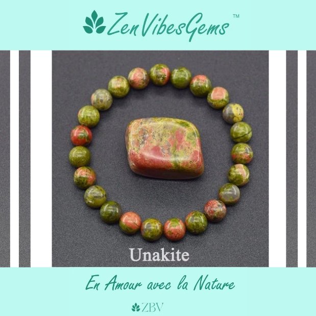 ZenVibesGems™ | Bracelet Pierres Naturelles Reiki (6mm) - Zen Bella Vita