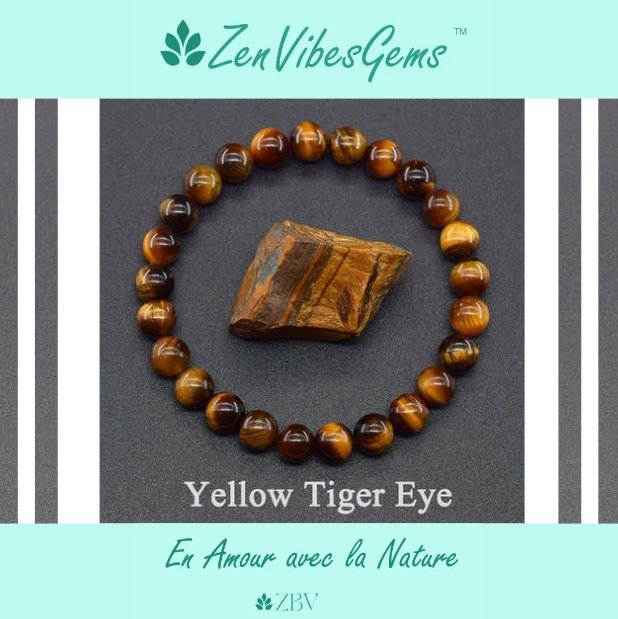 ZenVibesGems™ | Bracelet Pierres Naturelles Reiki (6mm) - Zen Bella Vita