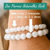 ZenVibesGems™ | Duo Bracelets Pierres Naturelles Reiki (6mm+8mm) - Zen Bella Vita