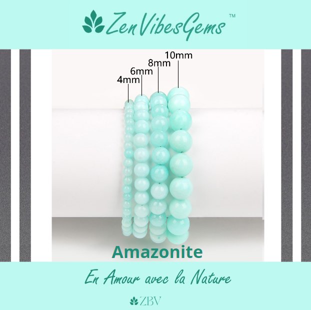 ZenVibesGems™ | Kit4 Bracelets Pierres Naturelles Reiki (4+6+8+10mm) - Zen Bella Vita