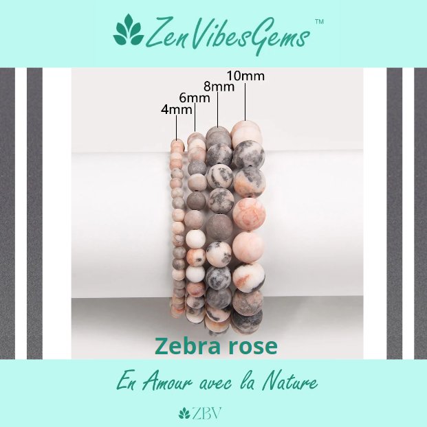 ZenVibesGems™ | Kit4 Bracelets Pierres Naturelles Reiki (4+6+8+10mm) - Zen Bella Vita